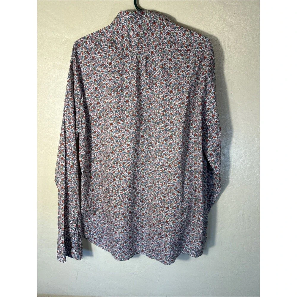 J Crew Liberty Fabric XL Men’s LS Shirt Floral Bouquet Americana Slim Fit